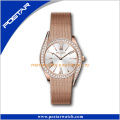 Reloj de pulsera de diamante de malla de acero inoxidable 316L